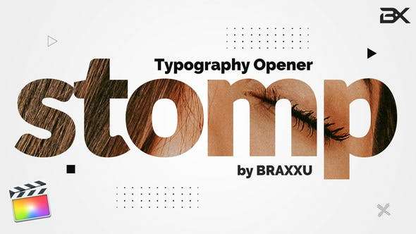 Final Cut Pro X卡点踩踏动感排版Typography Opener模板M1