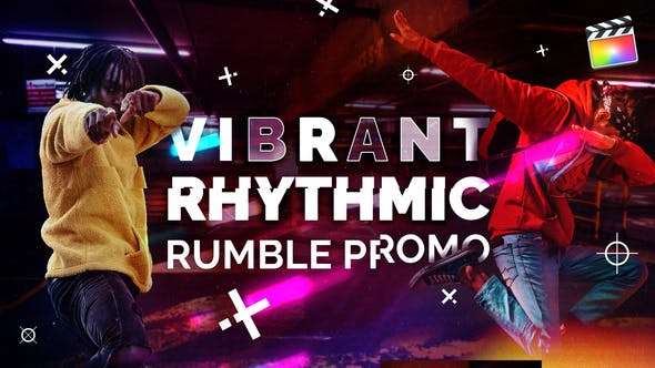 Final Cut Pro X充满活力的节奏动感模板vibrant-rhythmic-rumble-promo